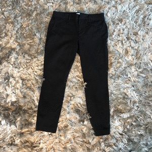 Polka dot ankle pants